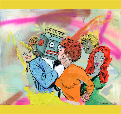 Огнетушитель BONTEL 2 литра. Художник Гоша Острецов