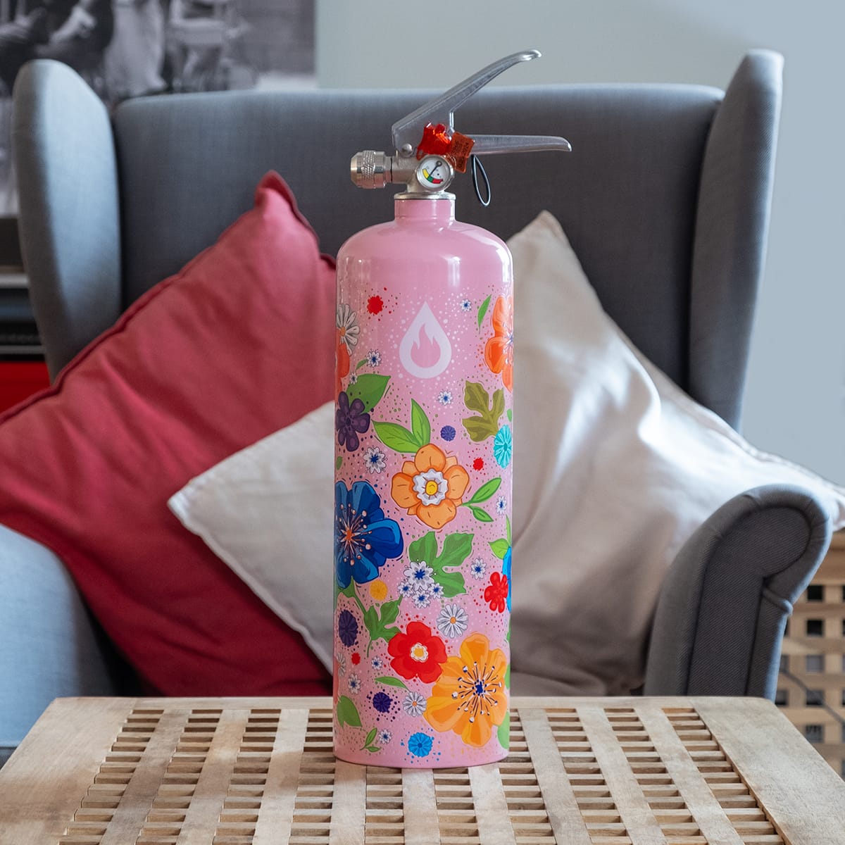 Дизайнерский огнетушитель Bontel 2 л Flowers - подарочная серия от производителя с доставкой