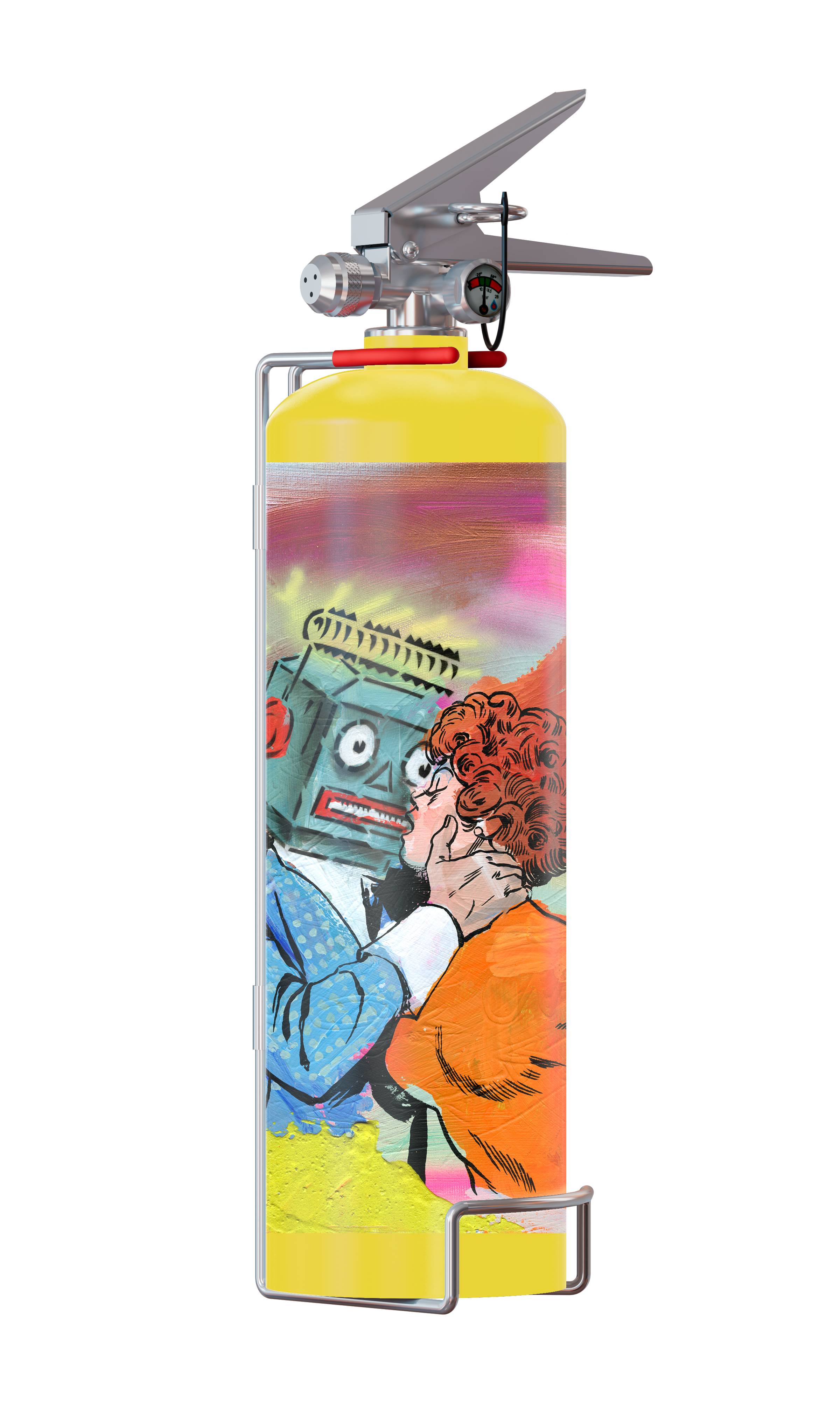 Огнетушитель BONTEL 2 литра. Художник Гоша Острецов